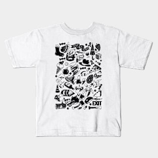 BadAz Doodles (Light) Kids T-Shirt